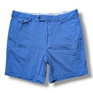 Brooks Brothers Supima Cotton Flat Front Blue Shorts Men's Waist 44